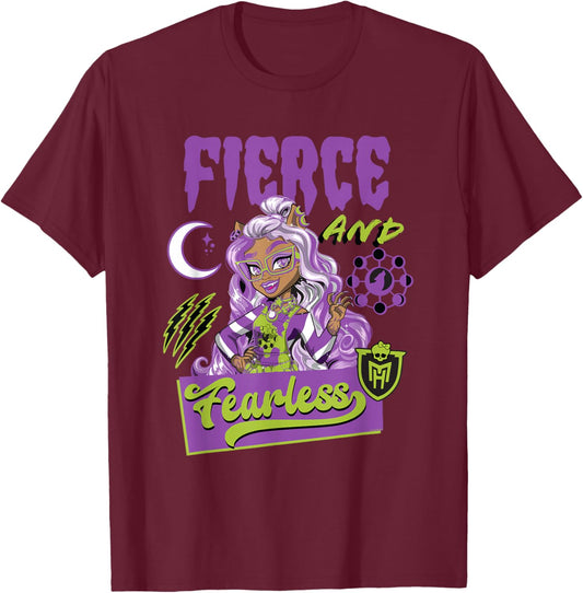 Monster High - Fierce and Fearless Clawdeen T-Shirt - T-Shirt | Maroon