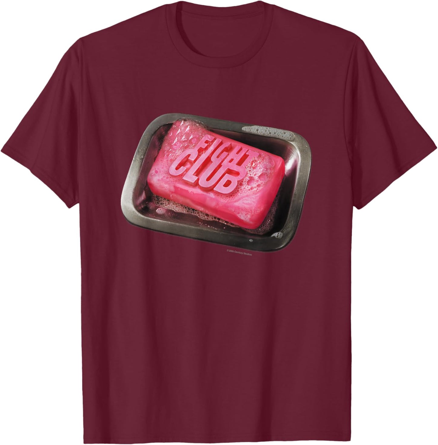 Fight Club Iconic Soup Big Chest Logo T-Shirt - T-Shirt | Maroon