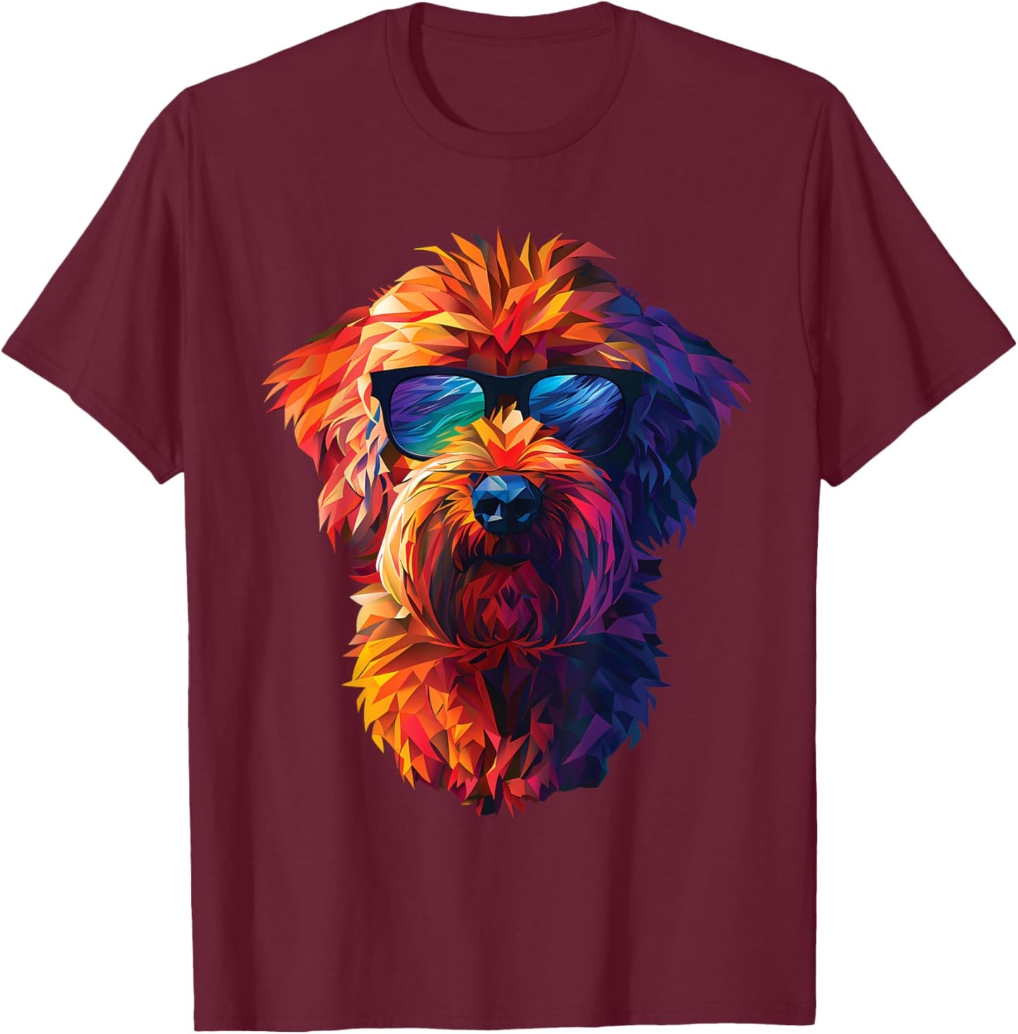 Dog Dad Mom Cool Sunglasses - Whoodle Women T-Shirt - T-Shirt | Maroon