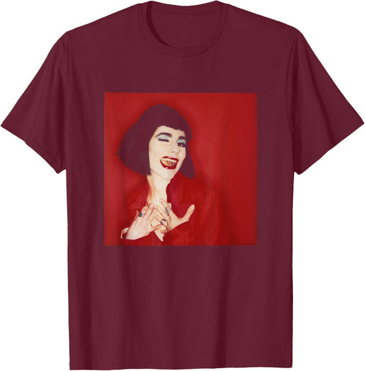 PJ Harvey Red Portrait 1995 By Simon Fowler T-Shirt - T-Shirt | Maroon