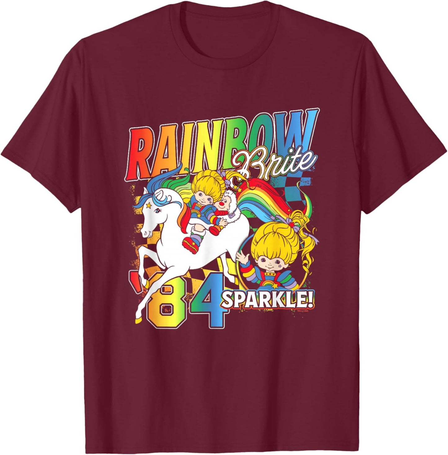 Rainbow Brite 84 Sparkle! Vintage Poster T-Shirt - T-Shirt | Maroon