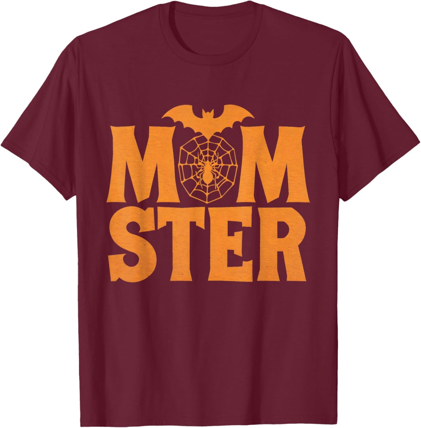 Momster Women Funny Spooky Halloween Monster Mom Costume T-Shirt - T-Shirt | Maroon