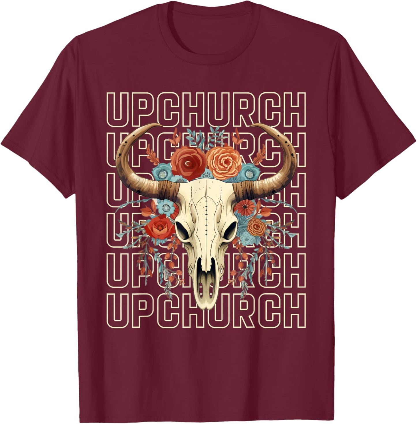 Customized Upchurch Name Family Pride Matching T-Shirt - T-Shirt | Maroon