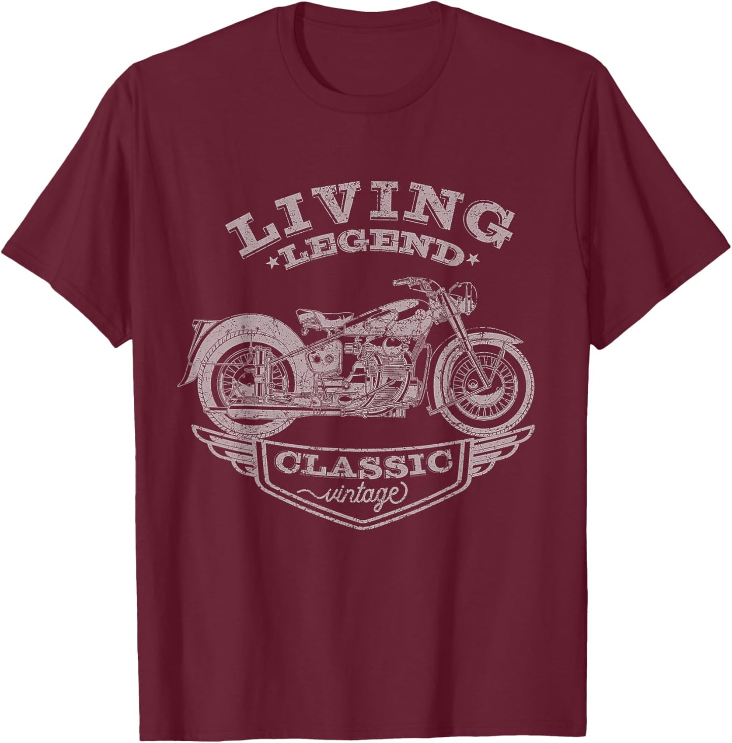 I'm not old classic, Funny Motorcycle, Living Legend T-Shirt - T-Shirt | Maroon