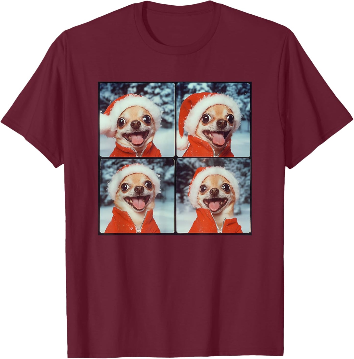 Chihuahua Mom Christmas T-Shirt - T-Shirt | Maroon