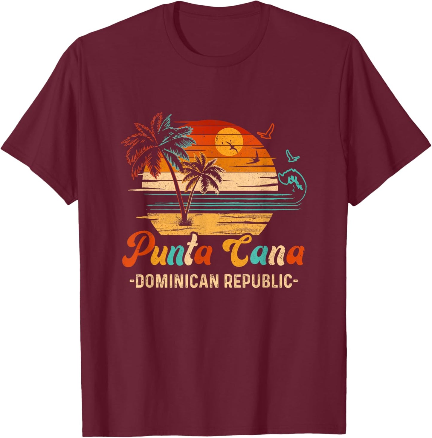 Dominican Republic Punta Cana Vacation 2025 Matching Family T-Shirt - T-Shirt | Maroon