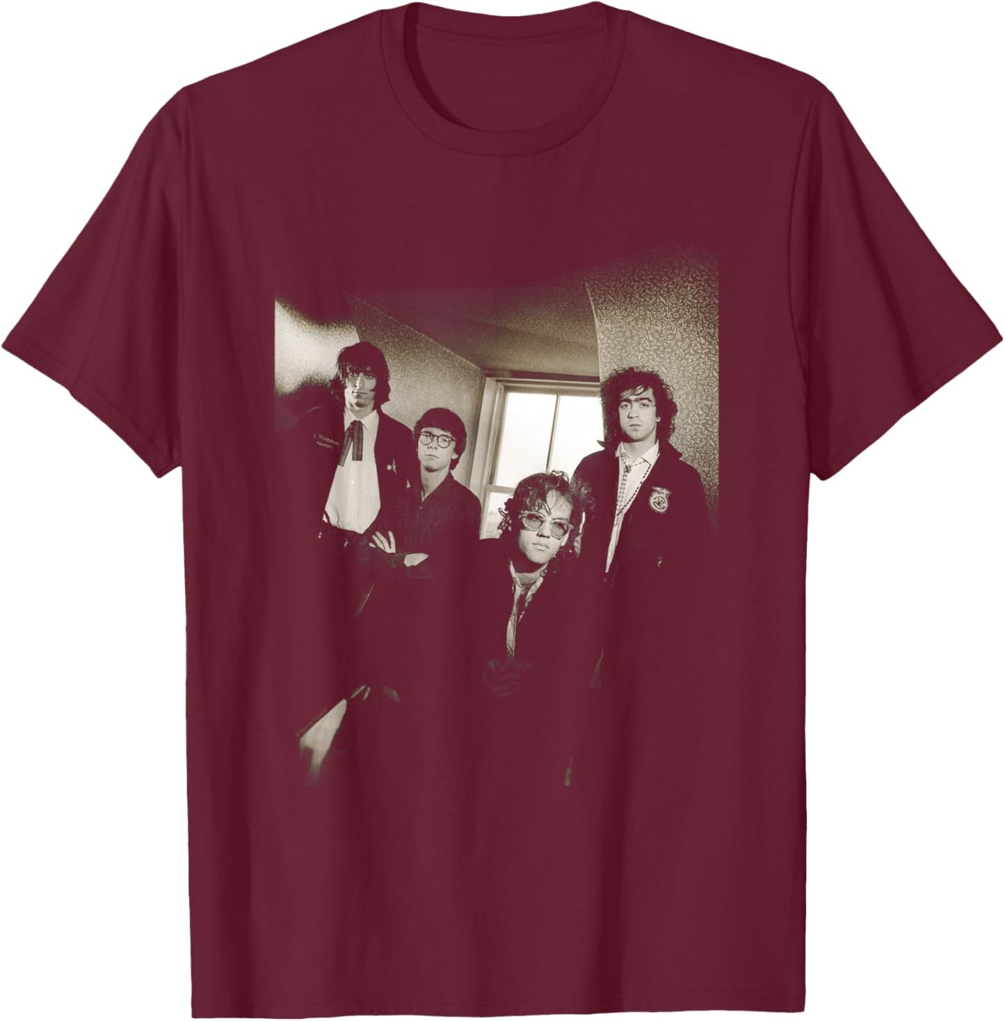 Rock Band REM 1981 Photo by Simon Fowler T-Shirt - T-Shirt | Maroon