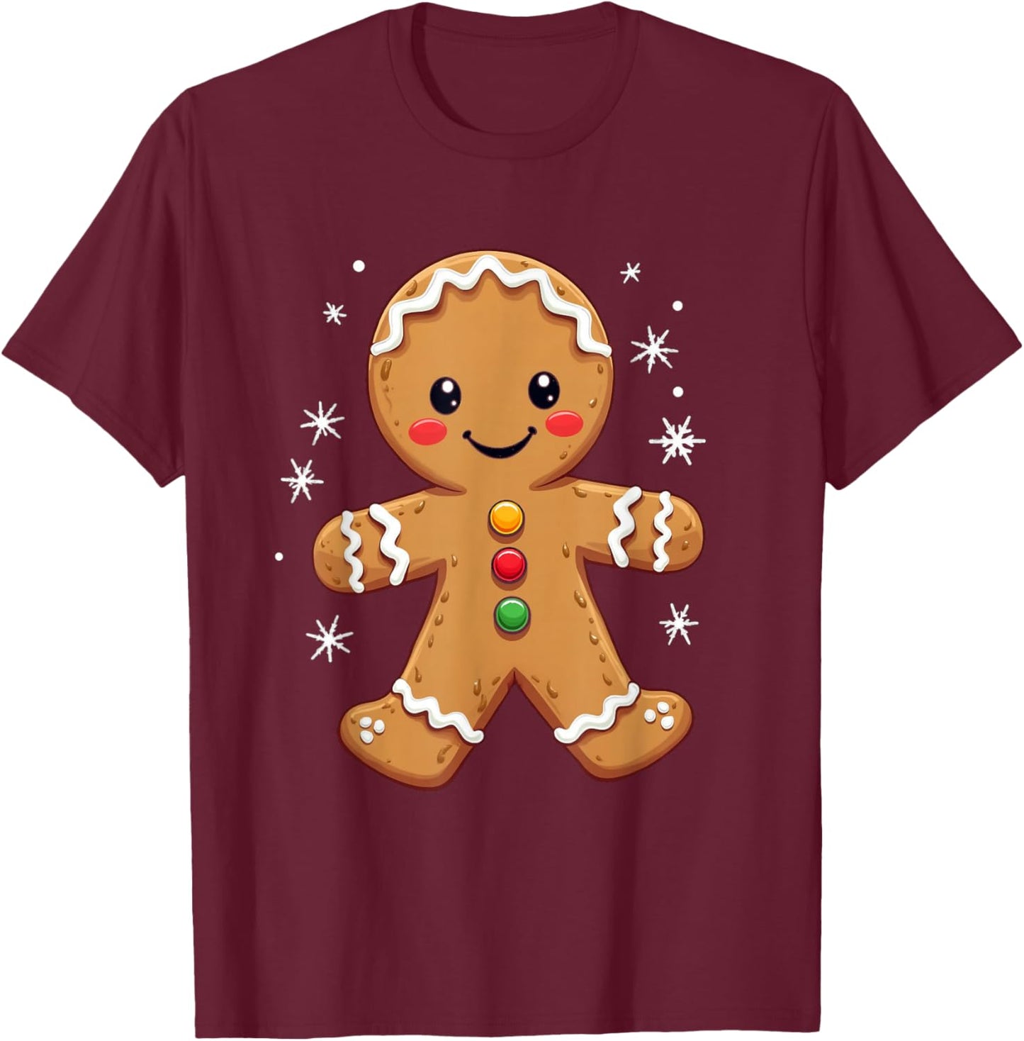 Gingerbread Character T-Shirt - T-Shirt | Maroon