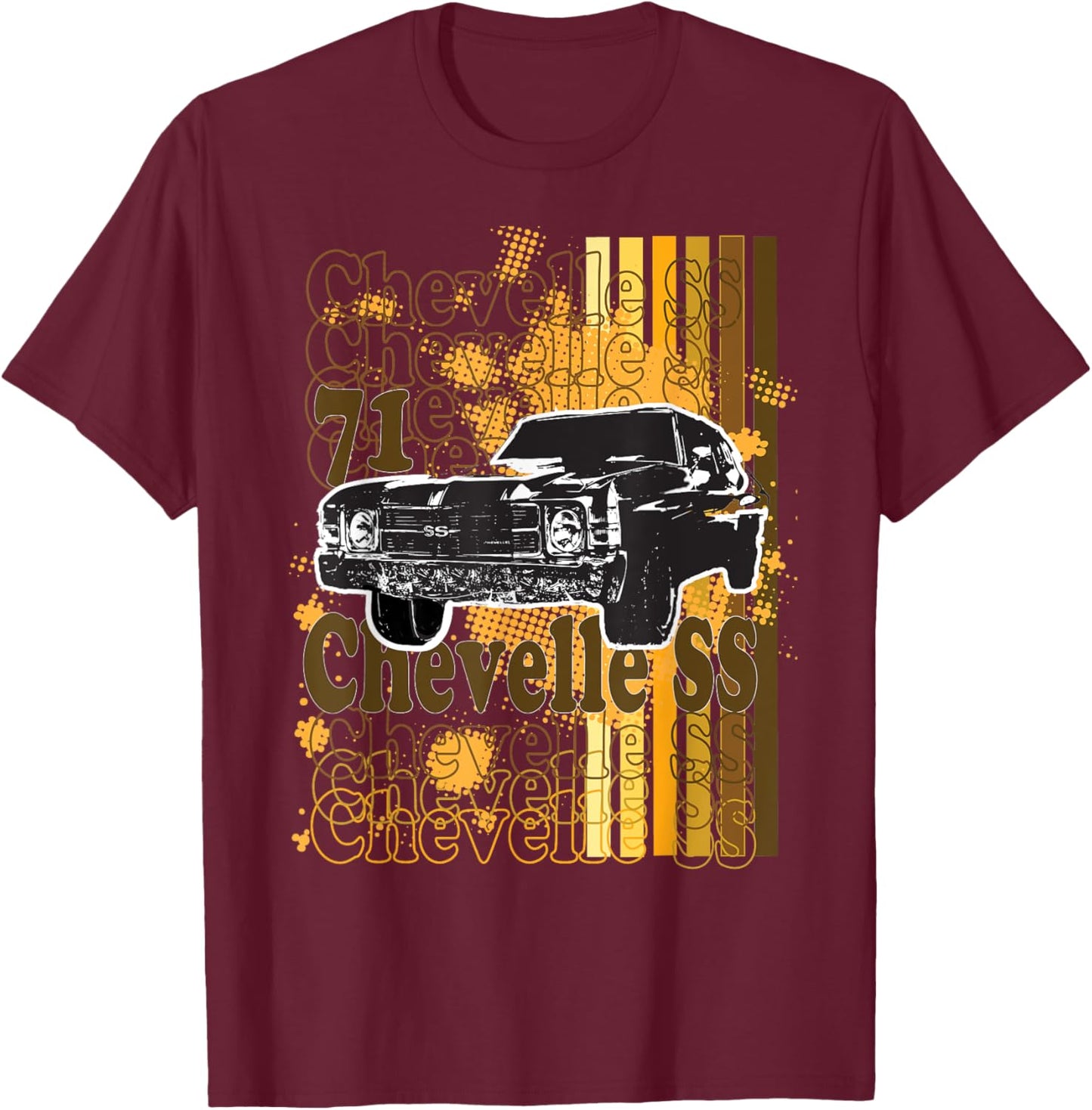 71 Chevelle SS T-Shirt - T-Shirt | Maroon