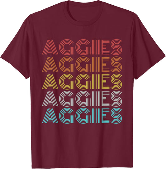 Retro Vintage Aggies T-Shirt - T-Shirt | Maroon