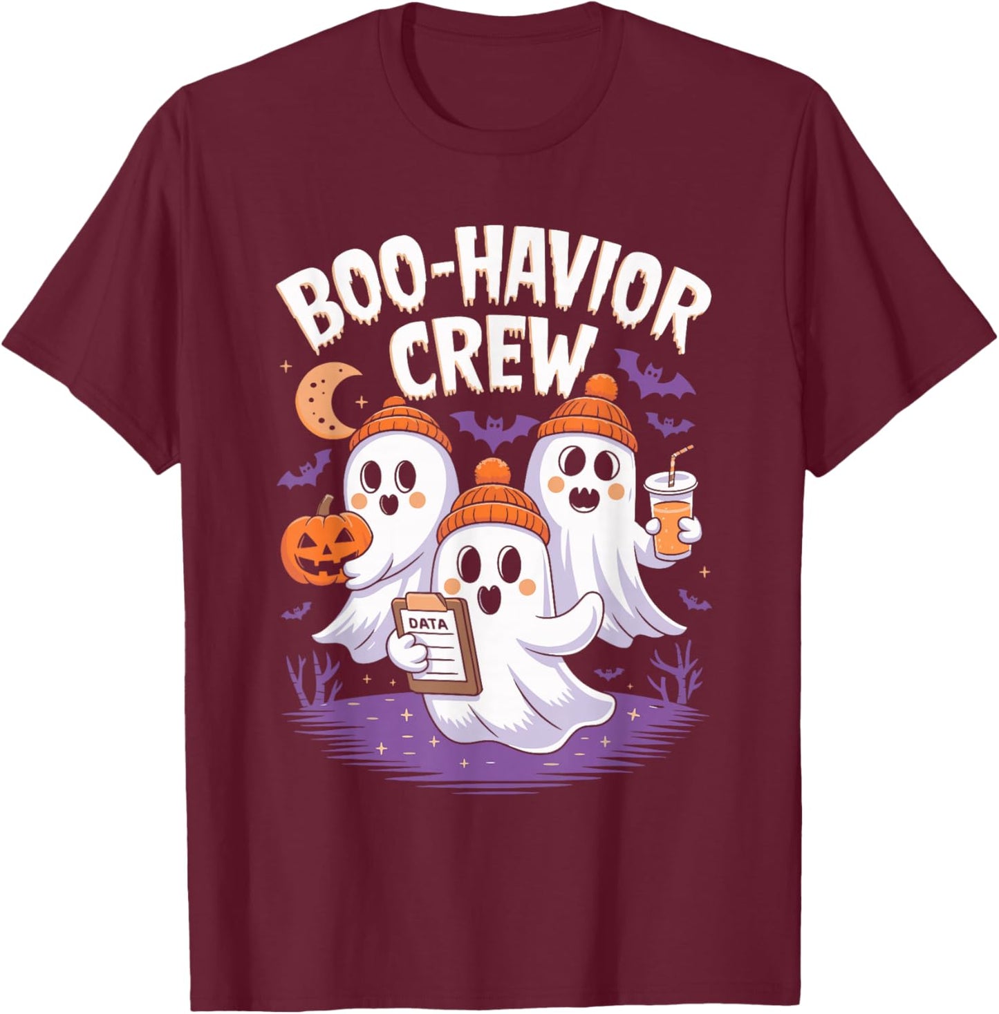Boo Havior Crew T-Shirt - T-Shirt | Maroon