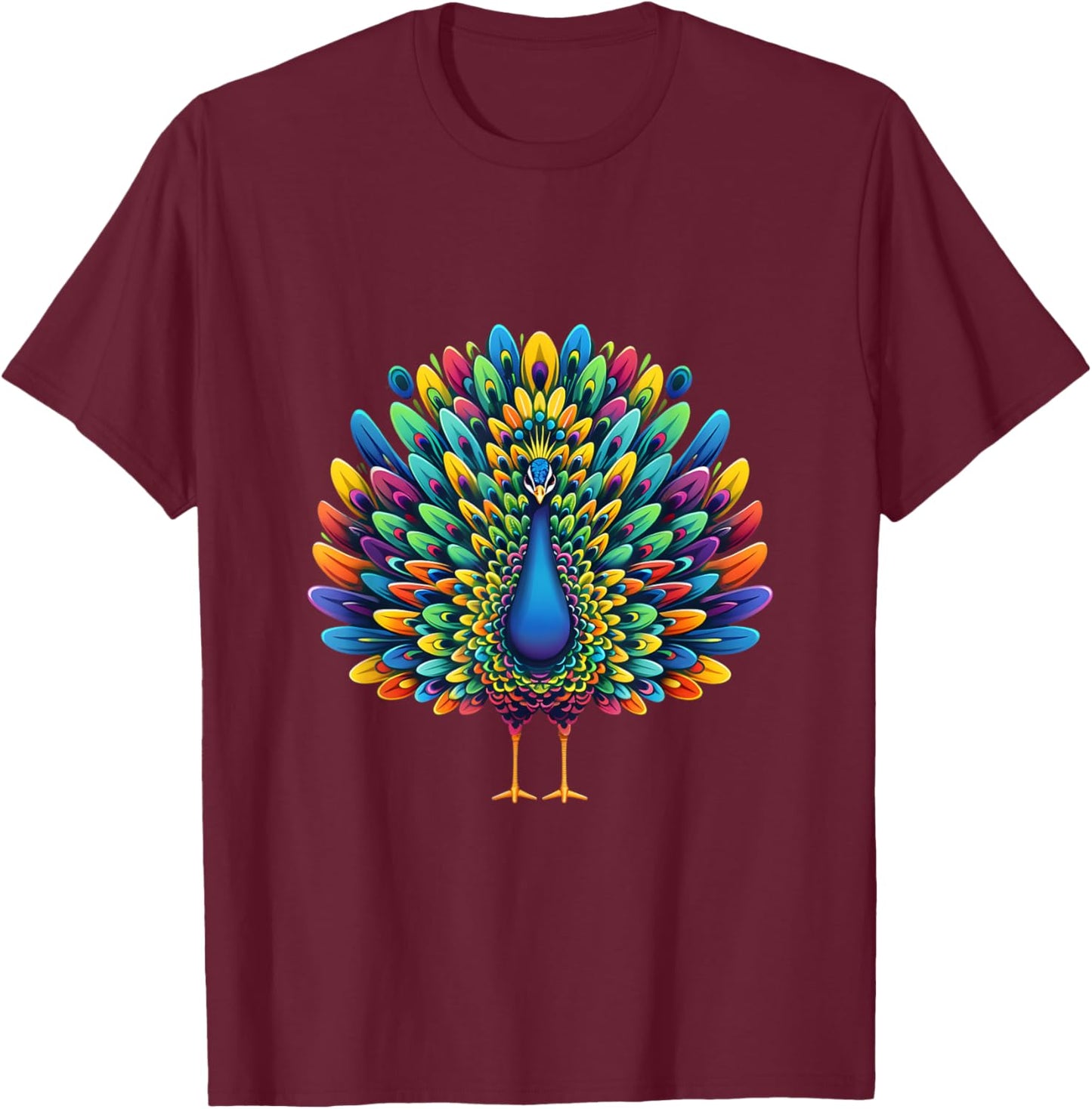 In Harmony with Nature: National Bird Day Design with T-Shirt - T-Shirt | Maroon