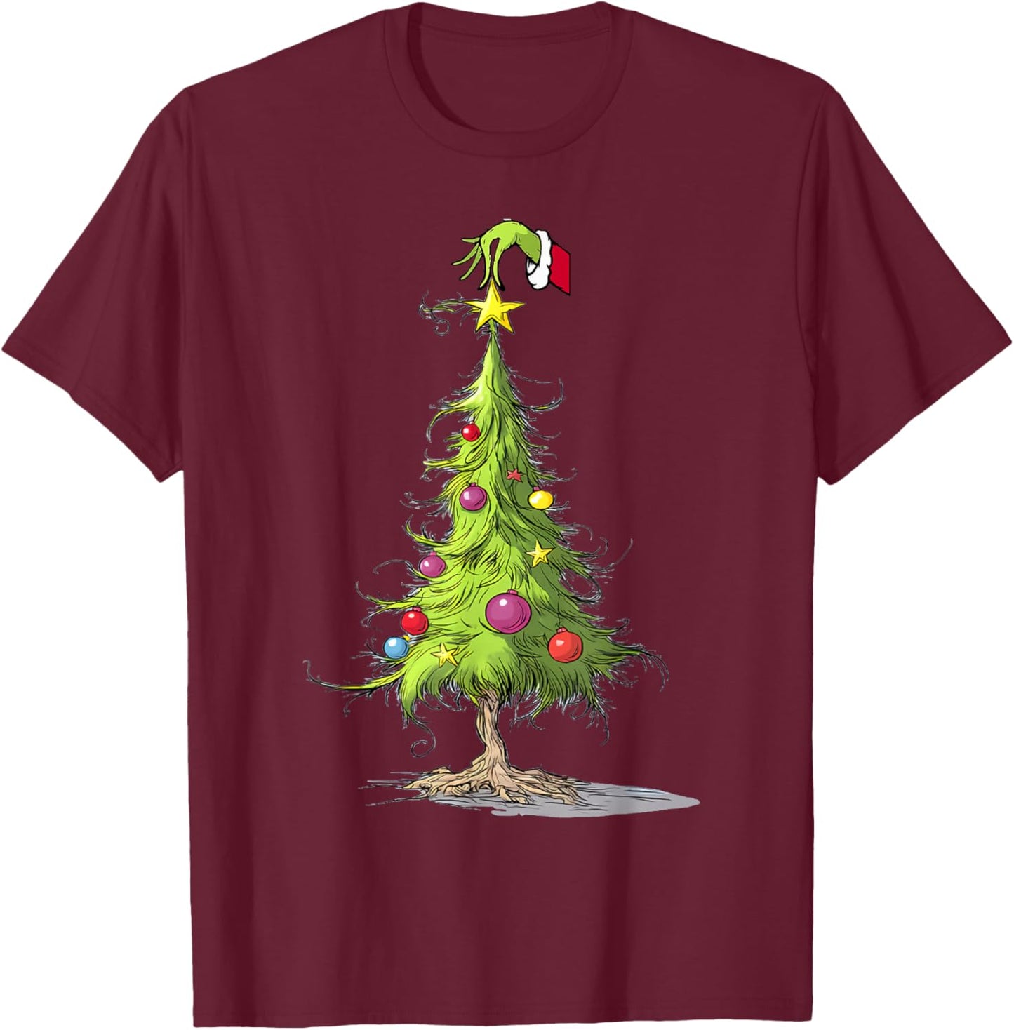 Merry Christmas Tree Christmas Shirts And Men T-Shirt - T-Shirt | Maroon