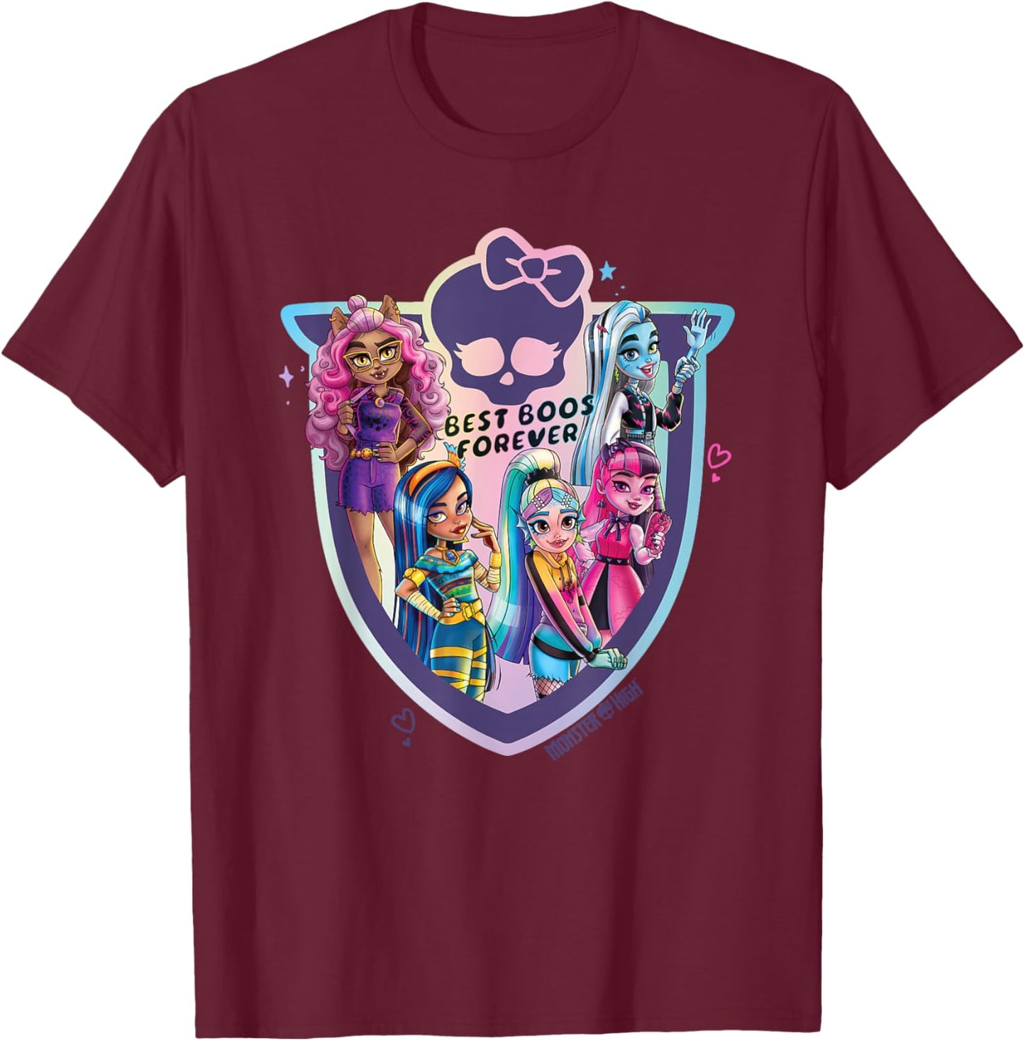 Monster High - Best Boos Forever T-Shirt - T-Shirt | Maroon