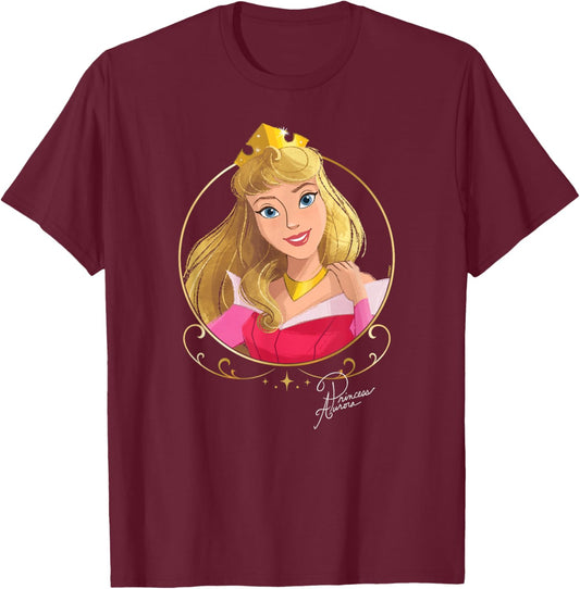 Disney Princess Royalty Group Matching Aurora 2-Sided T-Shirt - T-Shirt | Maroon