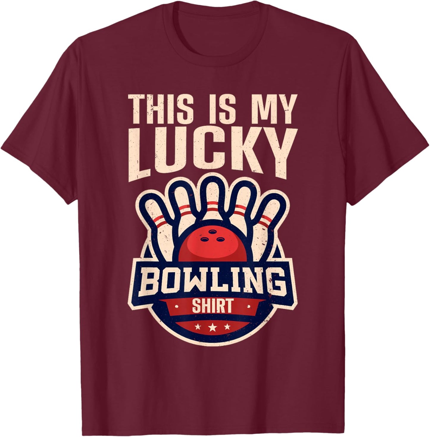 Funny Bowling Design Women Kids Bowling Lover Bowler T-Shirt - T-Shirt | Maroon