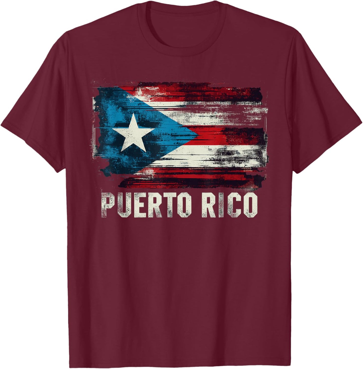 Puerto Rico Flag Lover Heritage Month Hispanic Boricua Rica T-Shirt - T-Shirt | Maroon