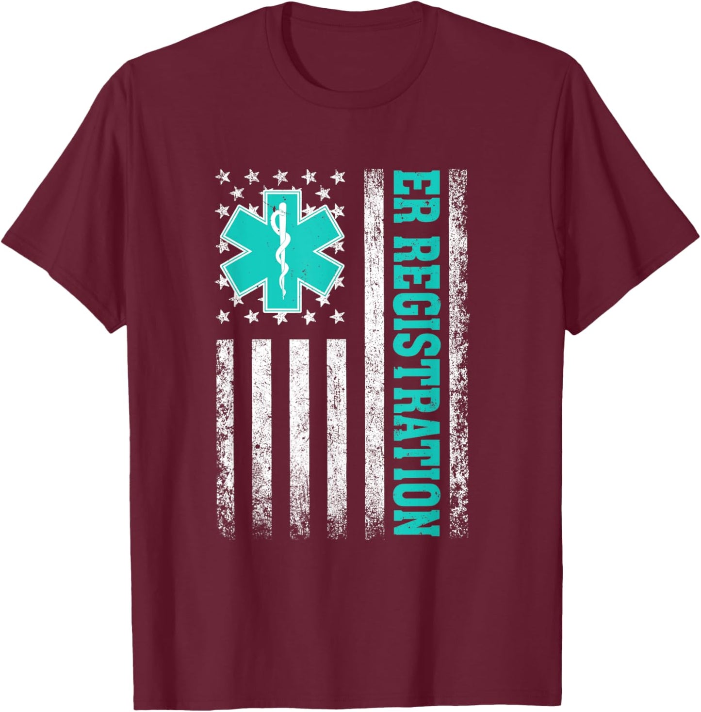 Emergency Room Registration Patient ER Registrar Nursing T-Shirt - T-Shirt | Maroon