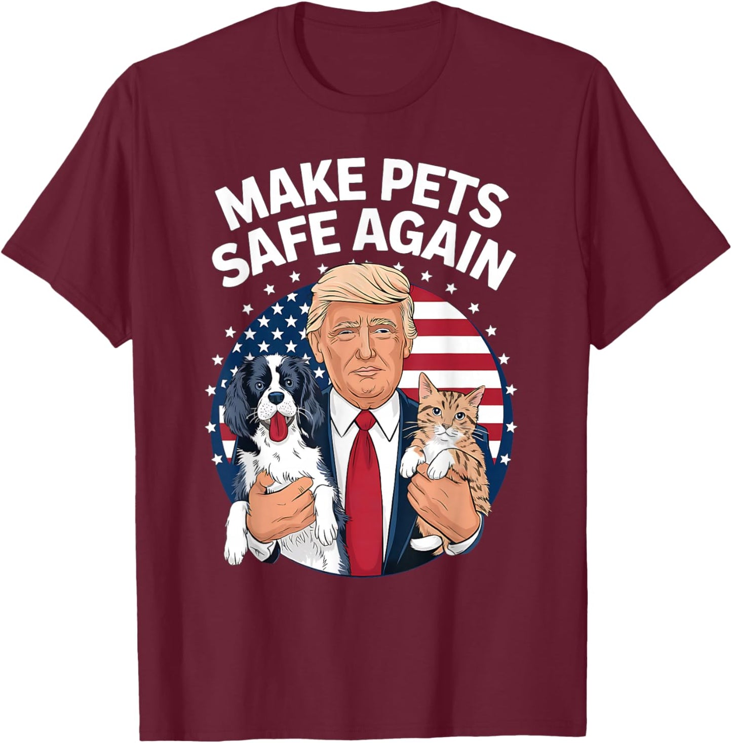 Goose Ohio Cats and Dogs 2024 Debate Make Pets Safe Again T-Shirt - T-Shirt | Maroon