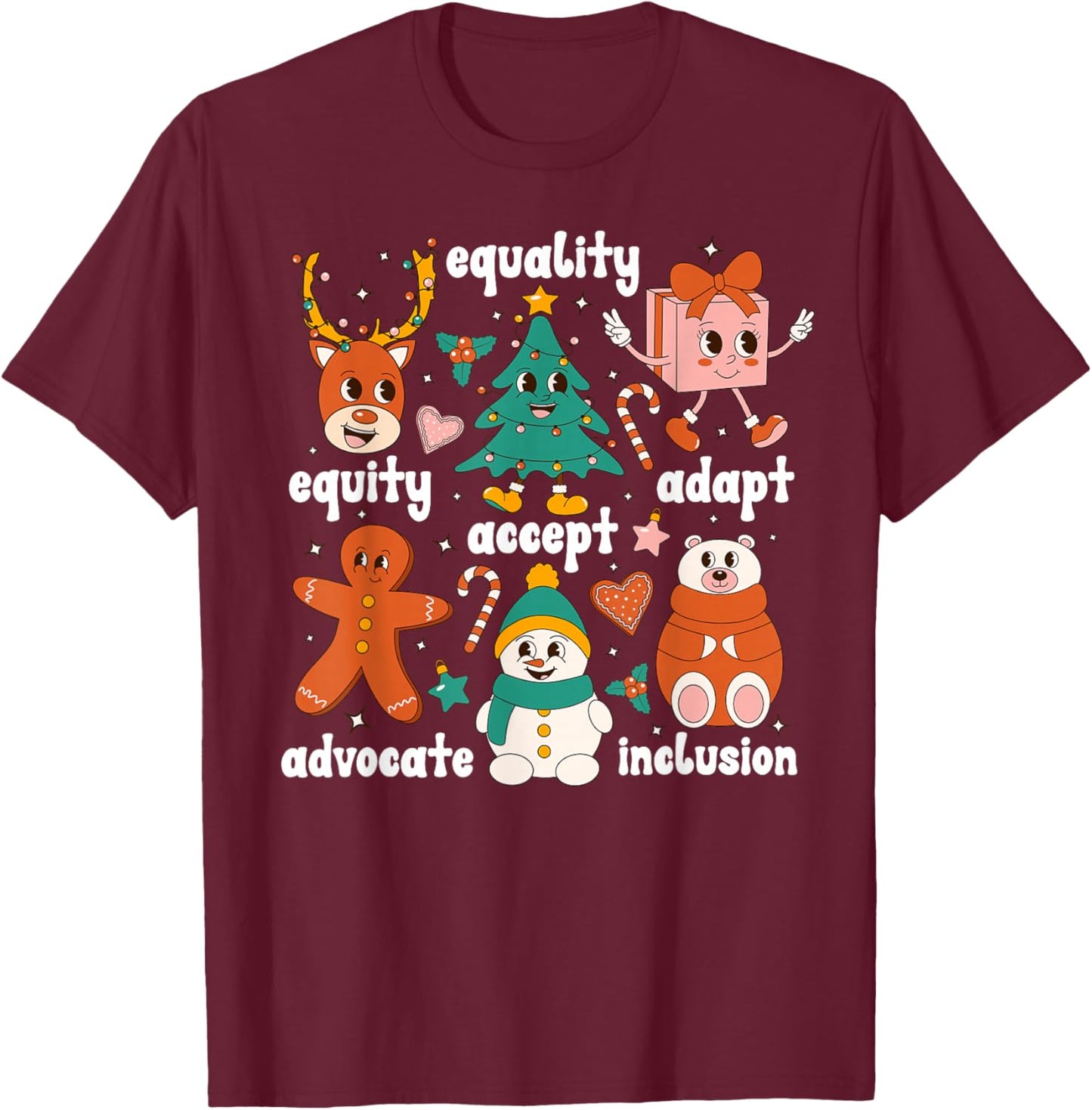 SPED Teacher Christmas Special Education Teacher Xmas Party T-Shirt - T-Shirt | Maroon