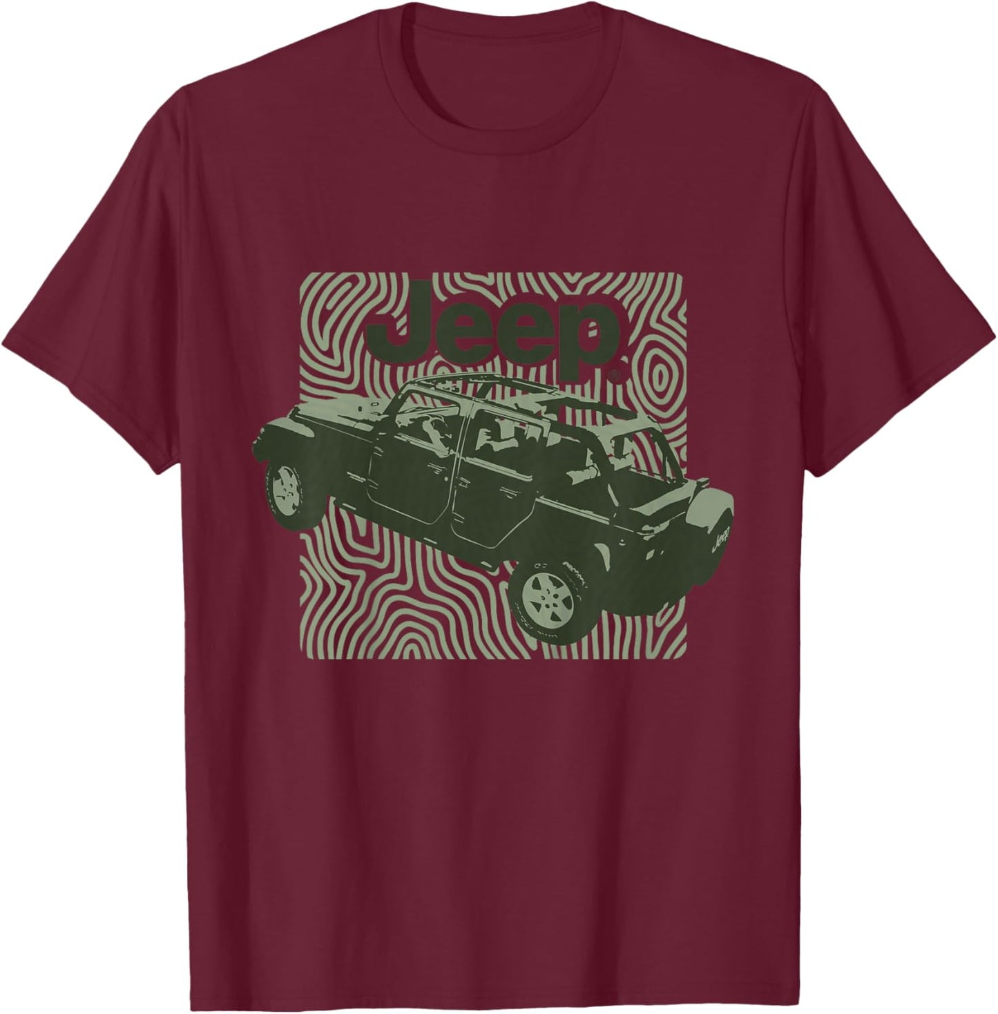 Kids Jeep Top Off - Officially Licensed T-Shirt - T-Shirt | Maroon