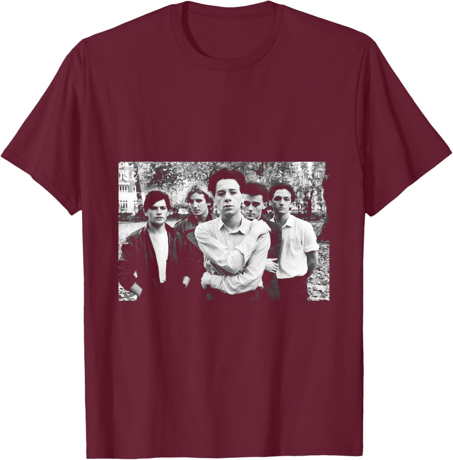 Simple Minds Band Park Portrait By Virginia Turbett T-Shirt - T-Shirt | Maroon