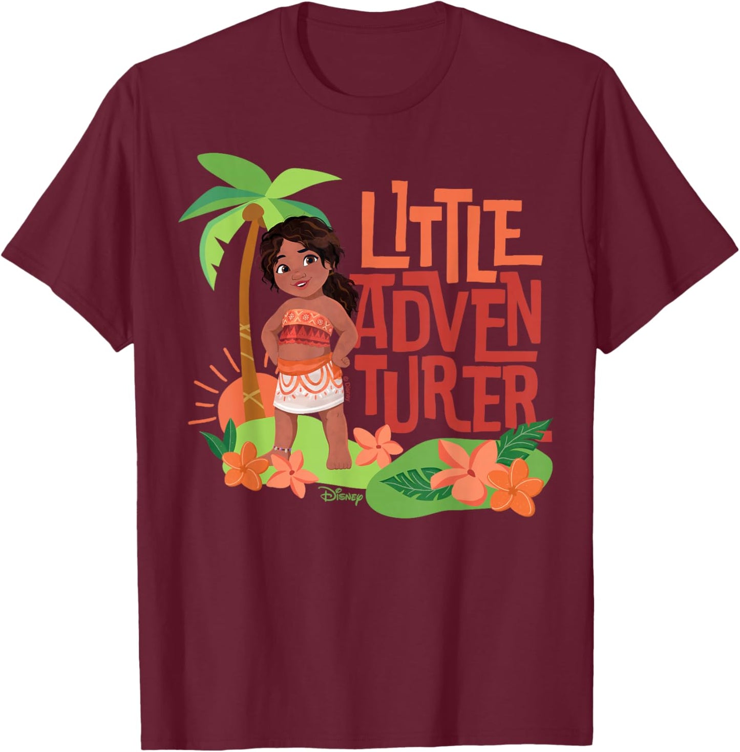 Moana 2 - Simea Little Adventurer T-Shirt - T-Shirt | Maroon