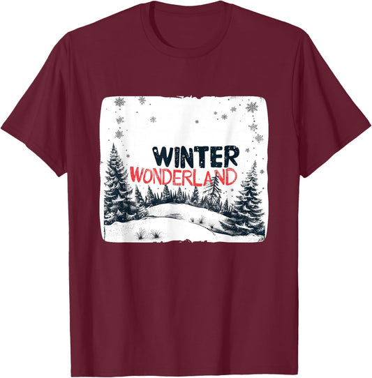 Awesome Winter Wonderland Costume for Adults and Kids T-Shirt - T-Shirt | Maroon