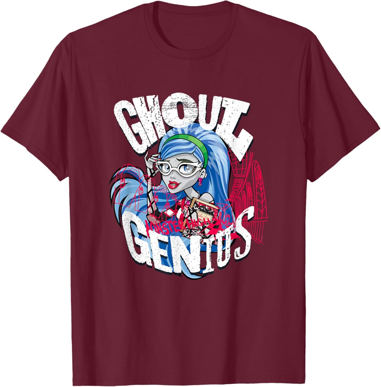 Monster High Alumni - Ghoulia Ghoul Genius T-Shirt - T-Shirt | Maroon