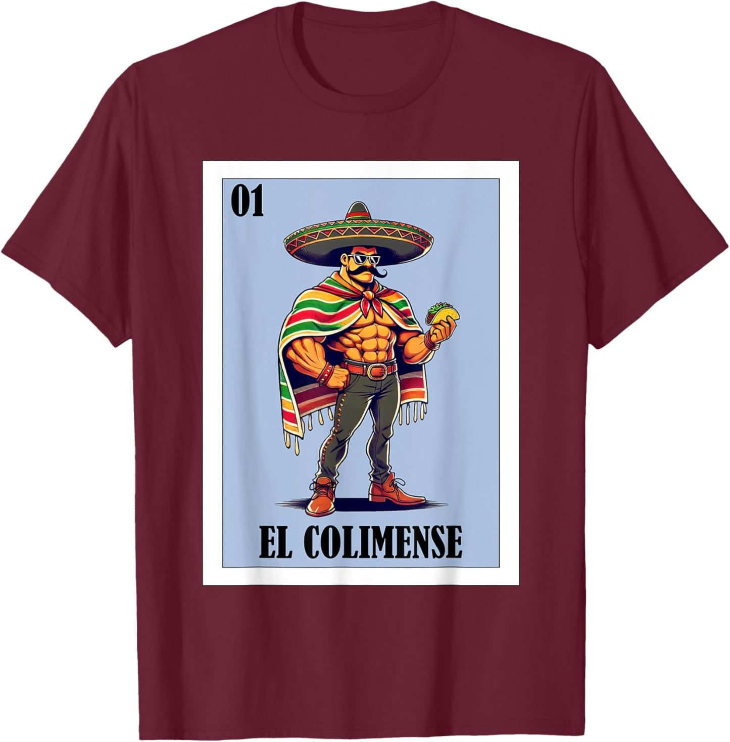 Funny Colima Mexican Design - El Colimense T-Shirt - T-Shirt | Maroon