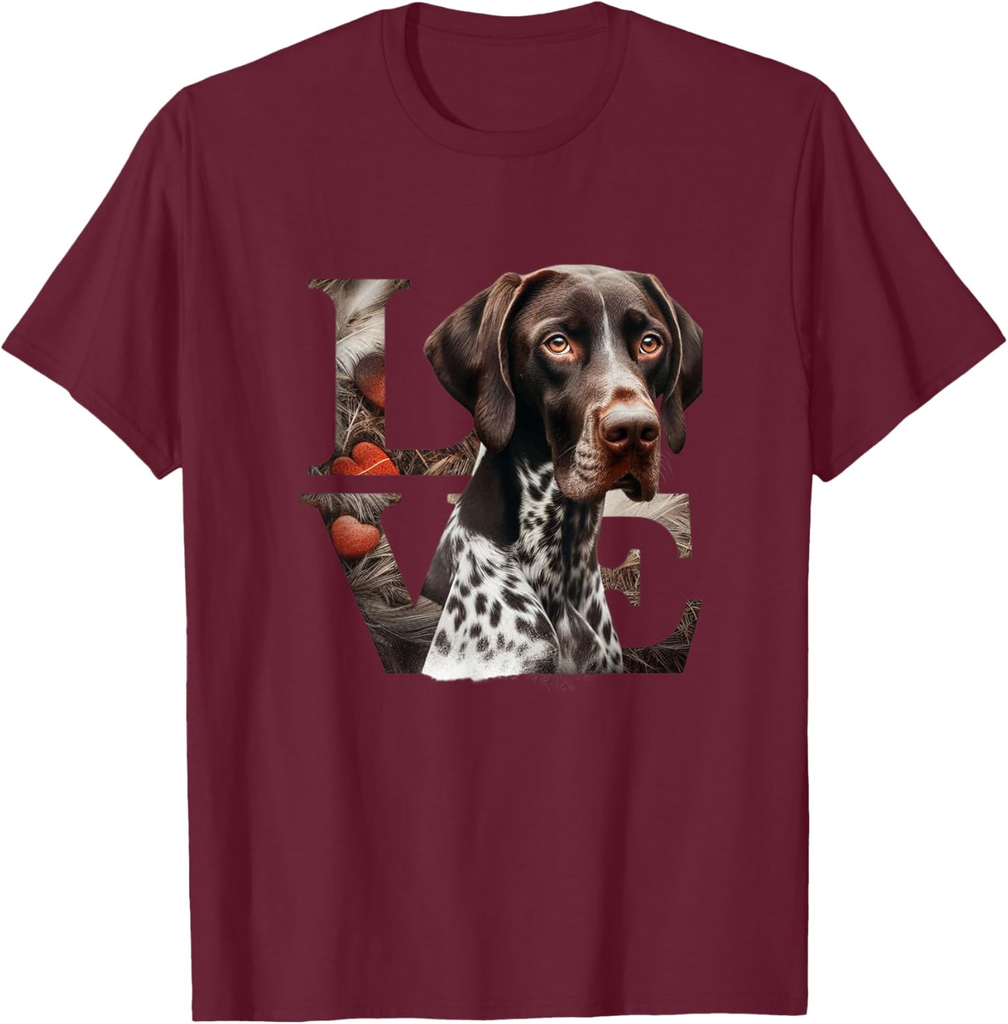 German Shorthair Pointer GSP German Shorthair Pointers T-Shirt - T-Shirt | Maroon