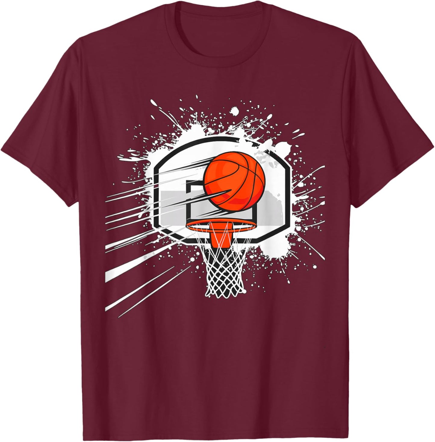 Basketball Hoop T-Shirt - T-Shirt | Maroon