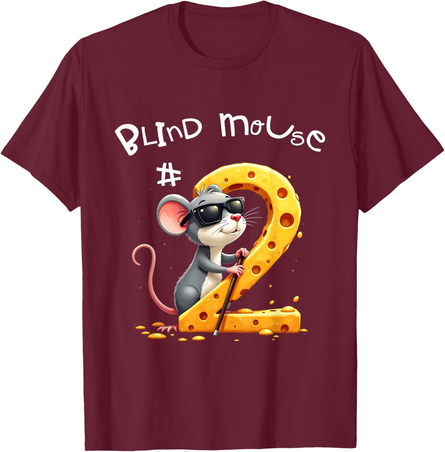 Three Blind Mice Matching Halloween Group Costume Mouse #1 T-Shirt - T-Shirt | Maroon