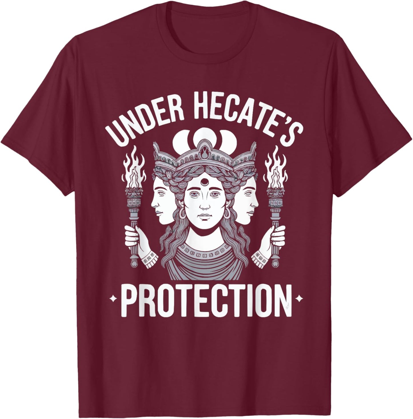 Hecate Moon Goddess Greek Goddess Greek Mythology T-Shirt - T-Shirt | Maroon