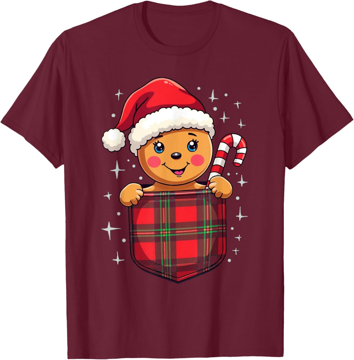 Christmas Gingerbread T-Shirt - T-Shirt | Maroon