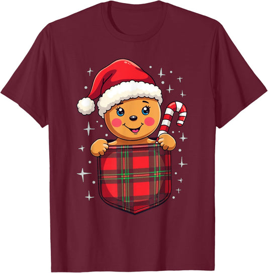 Christmas Gingerbread T-Shirt - T-Shirt | Maroon