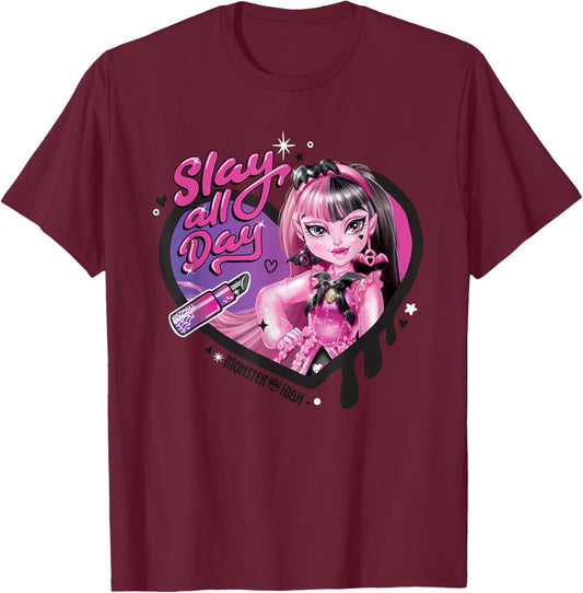 Monster High - Draculaura Slay All Day T-Shirt - T-Shirt | Maroon