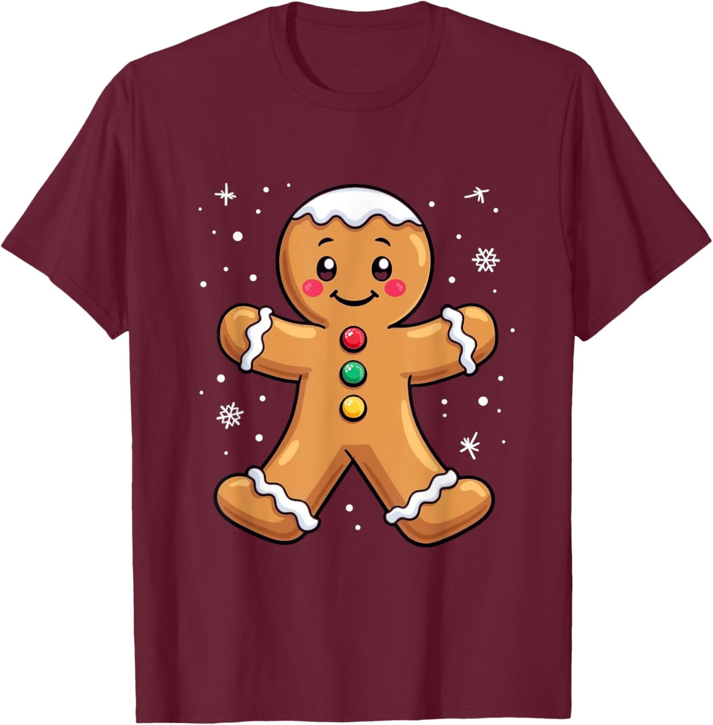 Gingerbread Character T-Shirt - T-Shirt | Maroon