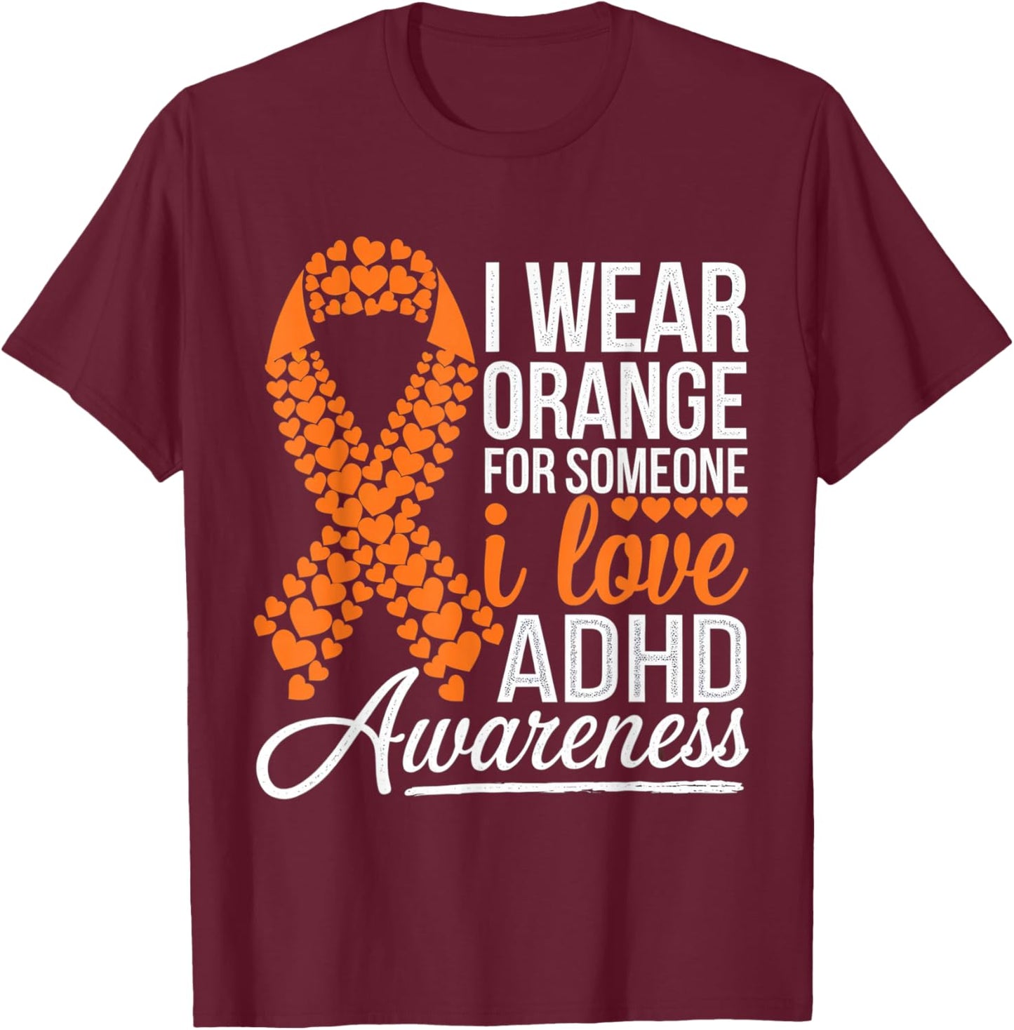 ADHD Awareness Month ADHD Embrace Neurodiversity T-Shirt - T-Shirt | Maroon