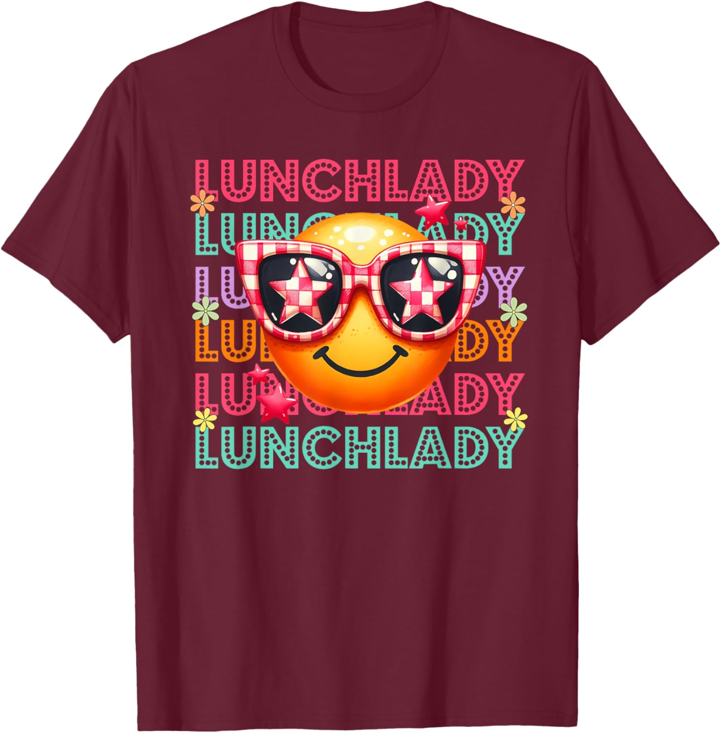 Lunch Lady Funny Cafeteria Worker Appreciation T-Shirt - T-Shirt | Maroon