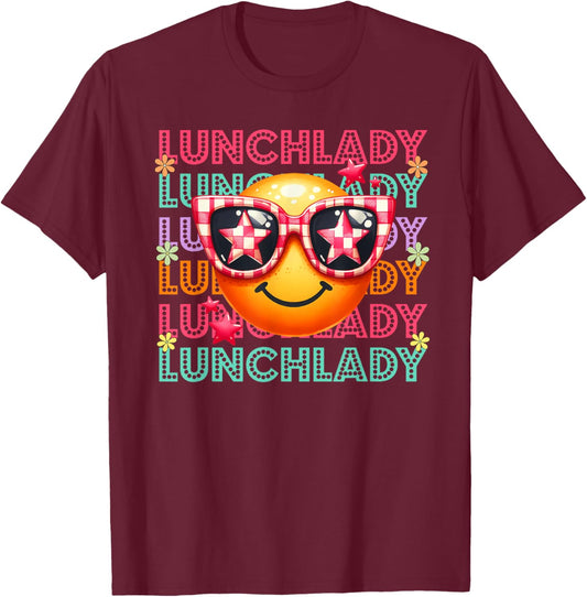 Lunch Lady Funny Cafeteria Worker Appreciation T-Shirt - T-Shirt | Maroon