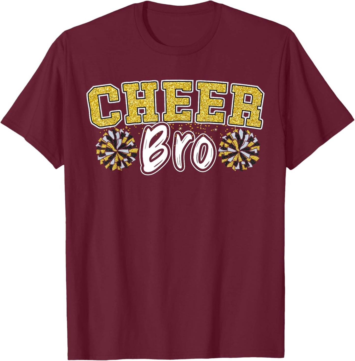 Cheer Bro My Favorite Cheerleader Calls Me Brother Yellow T-Shirt - T-Shirt | Maroon