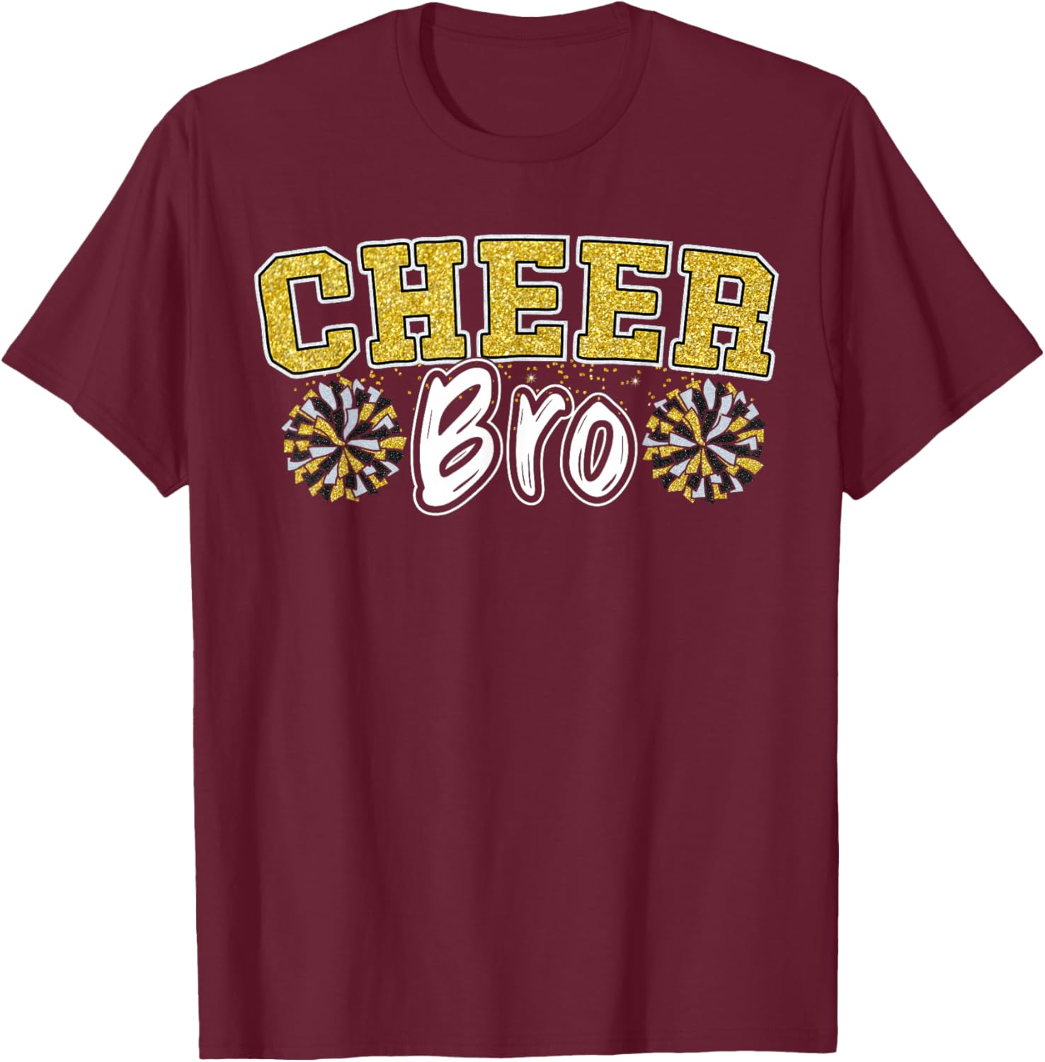 Cheer Bro My Favorite Cheerleader Calls Me Brother Yellow T-Shirt - T-Shirt | Maroon