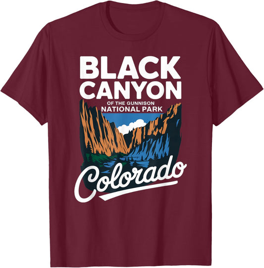 Colorado Gunnison Black Canyon National Park Scenic T-Shirt - T-Shirt | Maroon