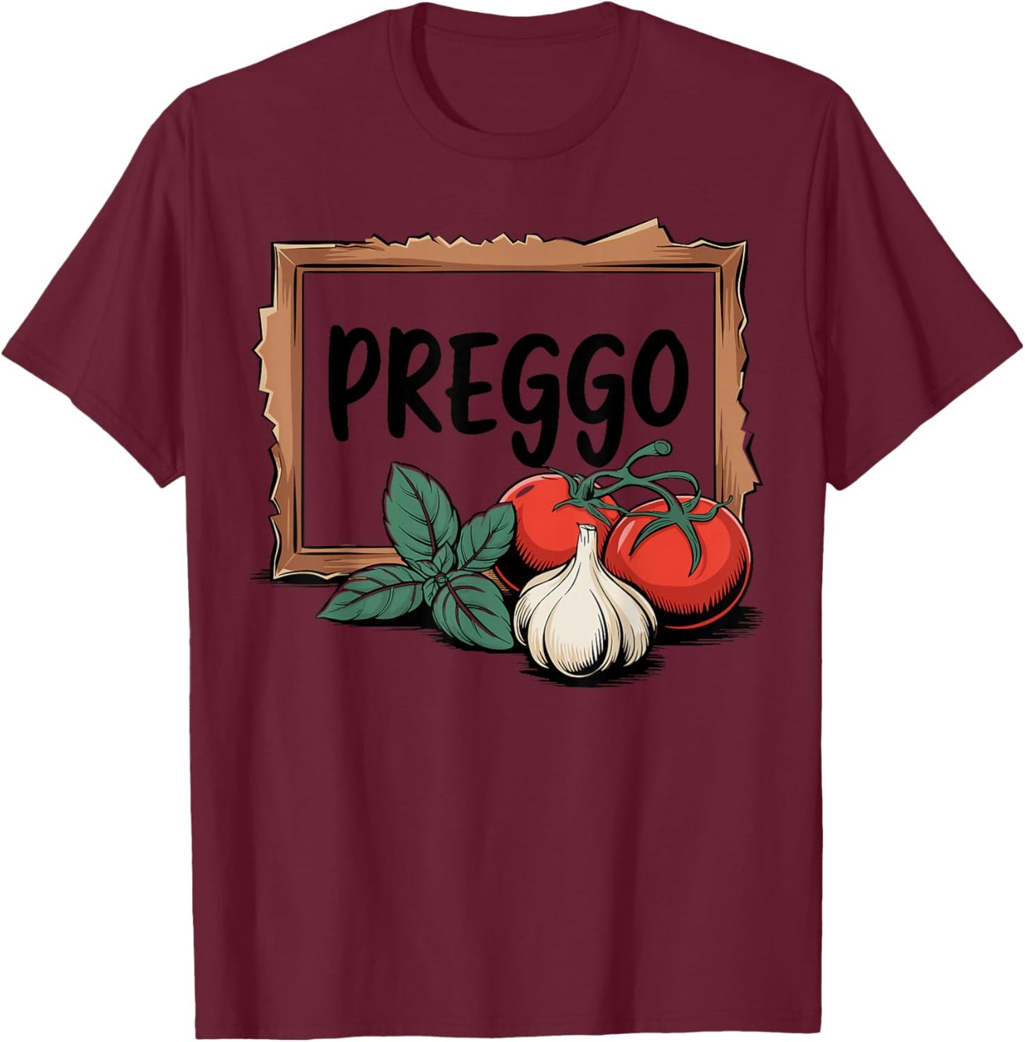 Preggo Sauce Costume Cute and Funny Pregnancy Announcement T-Shirt - T-Shirt | Maroon