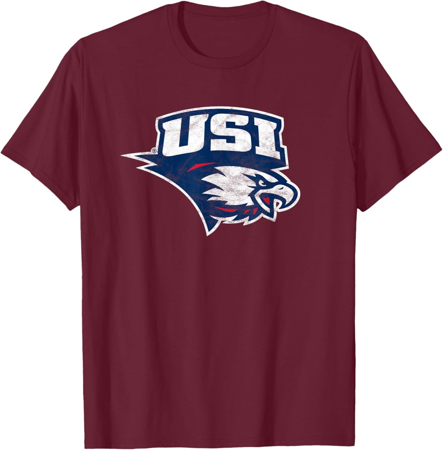 University of Southern Indiana USI Eagles Distressed Primary T-Shirt - T-Shirt | Maroon