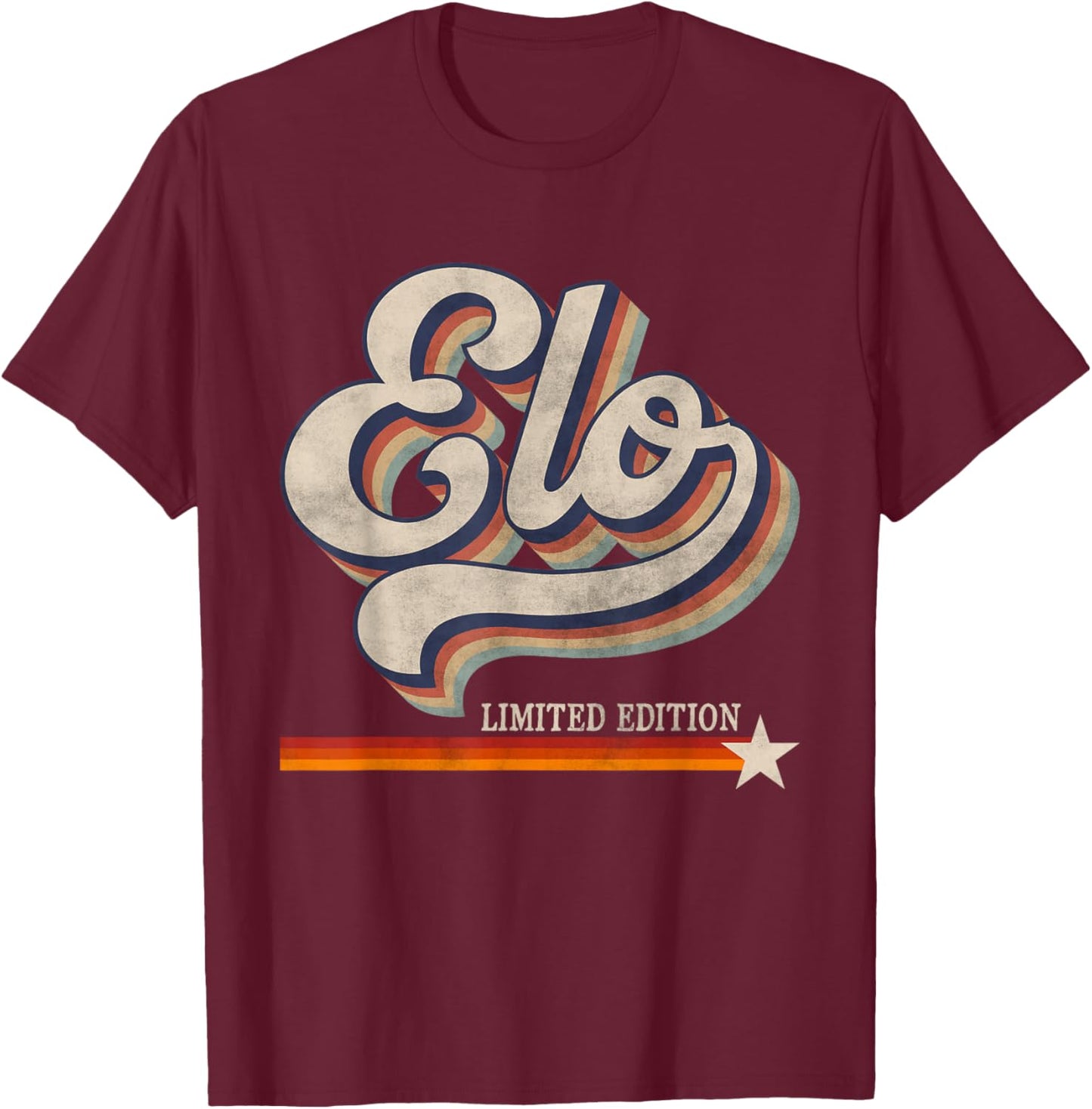 Vintage Elo Proud Name Retro Style Elo Limited Edition T-Shirt - T-Shirt | Maroon
