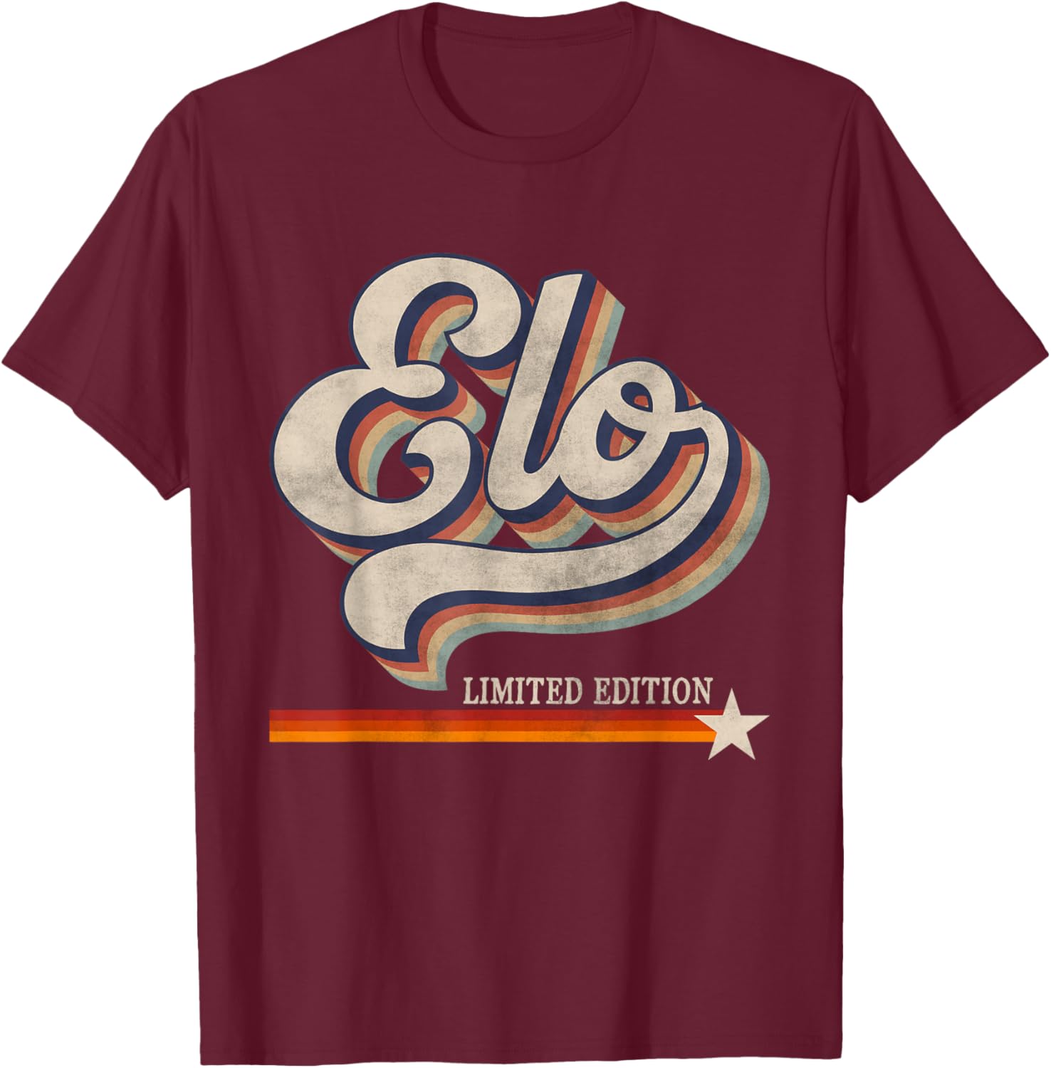 Vintage Elo Proud Name Retro Style Elo Limited Edition T-Shirt - T-Shirt | Maroon