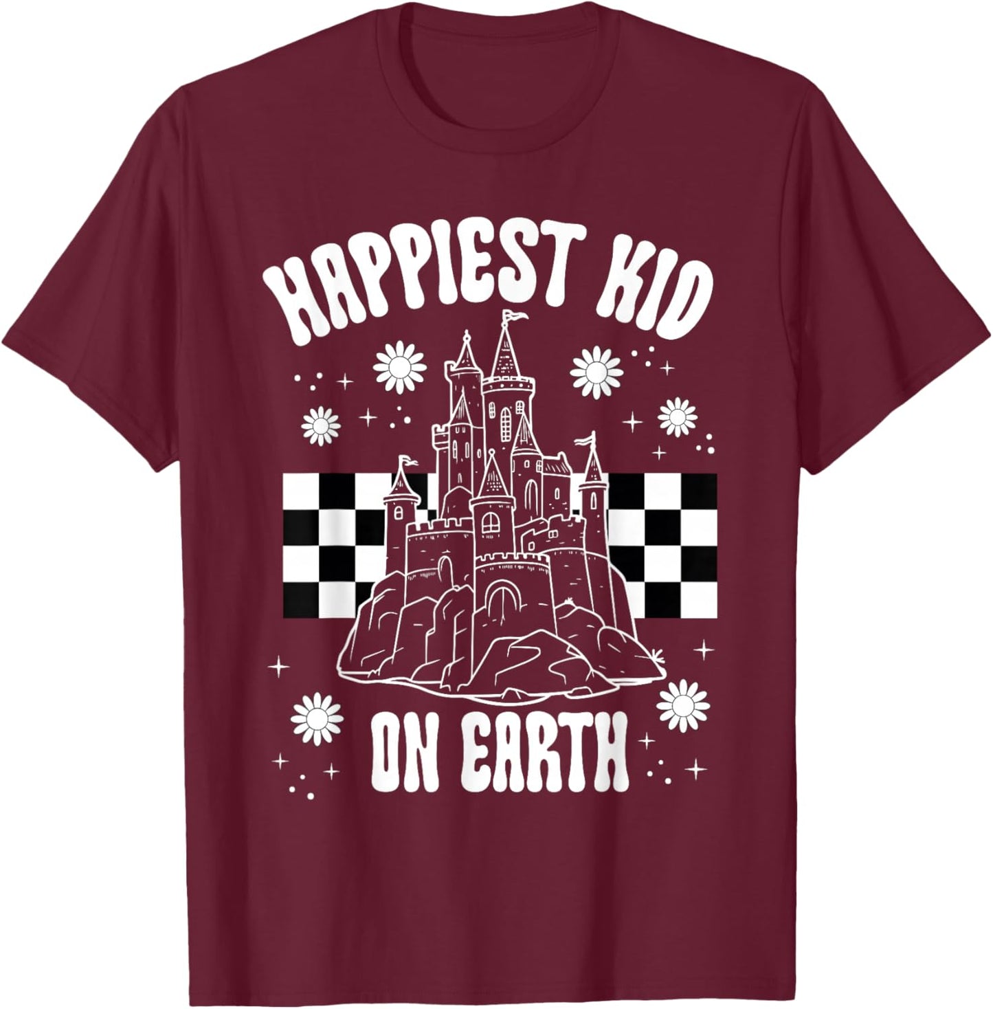 Happiest Kid On Earth Magical Castle T-Shirt - T-Shirt | Maroon