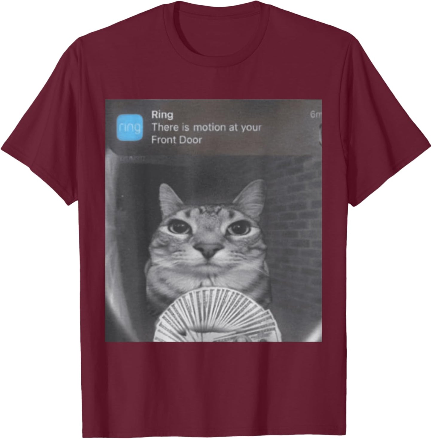Ring There is Motion at Your Front Door T-Shirt - T-Shirt | Maroon